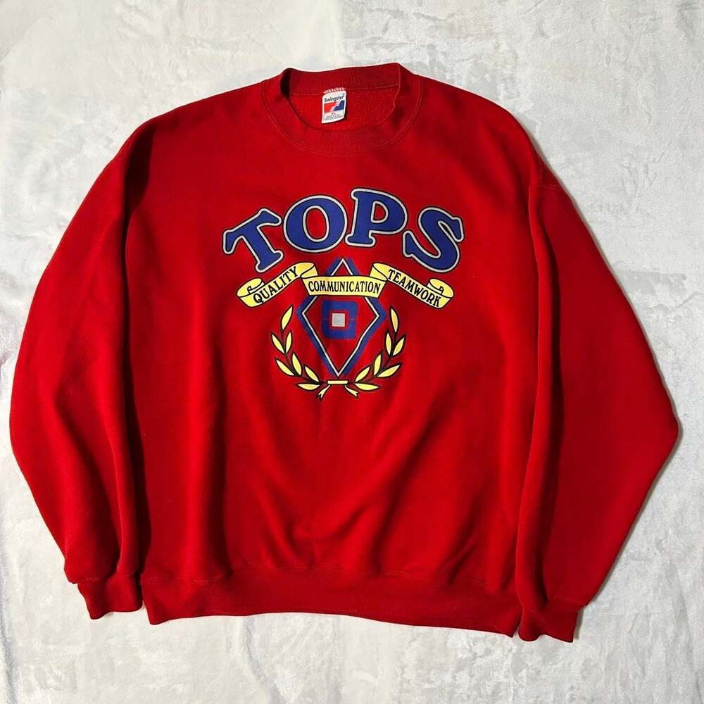 Vintage 90s Swingster Tops Sweatshirt XL Red Made in USA